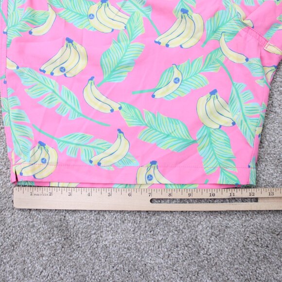 Chubbies Swim Trunks Mens XL Pink  w/ Bananas Mesh Lined Stretch w/ 7" inseam - Picture 5 of 11